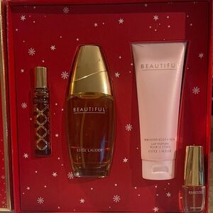Estée Lauder Beautiful Christmas Gift Set + FREE Miniature Bottle of Beautiful.